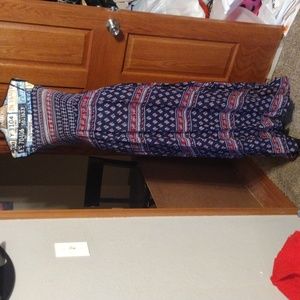 Wallflower red, white, and blue maxi dress size S